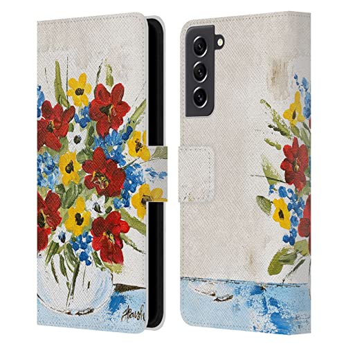 Funda Samsung Galaxy S21 FE 5G tipo libro Haley Bush pintura floral