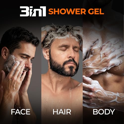 Image of Beardo Sport 3-in-1 Body Wash Shower Gel for Men | Facewash + Shampoo + Exfoliating Bodywash | For Deep Cleansing, Detan & Cooling | Sports Shower Gel for Men | 450 ml