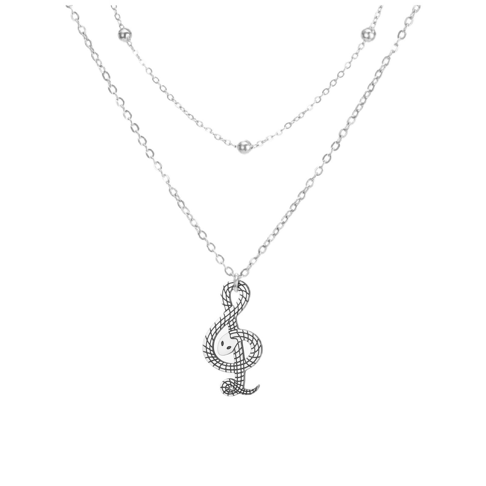 Dainty Snake Necklace for Women Stainless Steel Bendable Flexible Animal Snake Pendant Minimalist Gothic Punk Jewelry