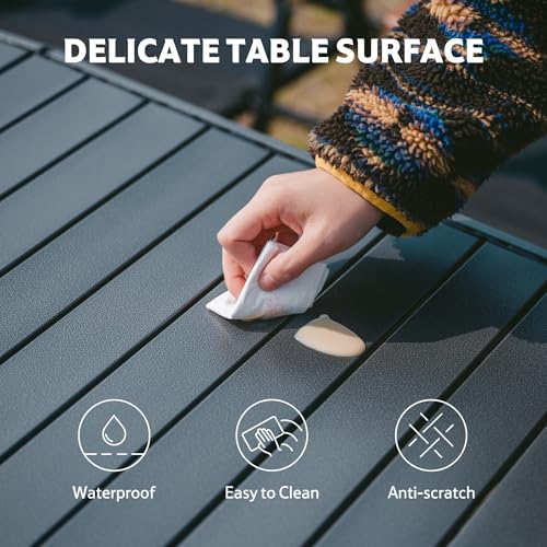Naturehike Mesa Plegable de Camping, Área Espaciosa para 4-6 Personas, Mesa de Aluminio Portátil para Aire Libre, Camping, Picnic, Playa, Bolsa de Transporte miniatura 5