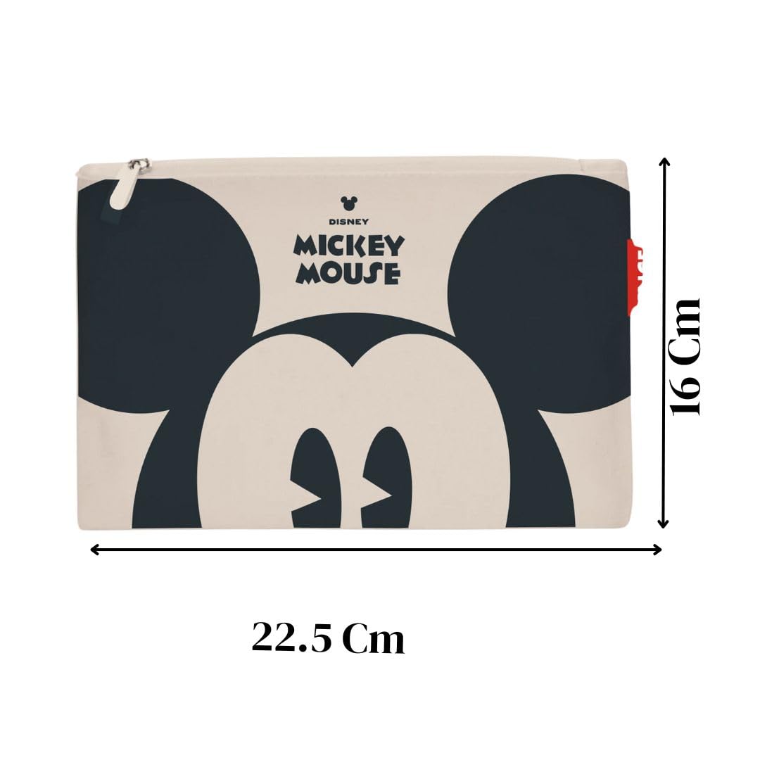 ARDITEX, Topolino Mouse Borsa Da Toilette, Astuccio da Toilette per Trucco, Beauty Case per Bambini in Tessuto con Cerniera, ideale per organizzare Cosmetici o Piccoli Oggetti, Cotone, 22,5 x 16 cm