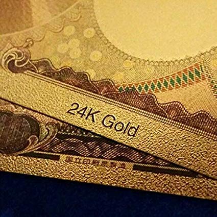 Amazon.co.jp: OneHorse 純金24k 金の一万円札 7777777刻印 開運の