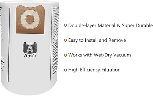 Miniatura 5 de Paquete de 2 filtros VF4000 para Ridgid Vac Wet Dry de 5-20 galones, apto para aspiradoras Husky de 6-9 galones WD5500 WD0671 RV2400A RV2600B