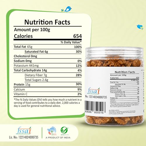 Image of Natureland Organics Walnuts (Akhrot) 150 Gm - Without Shell
