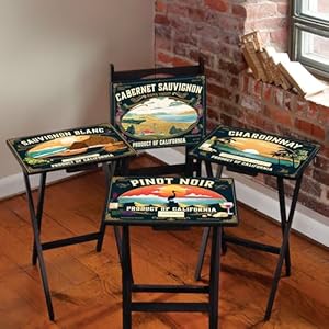 Capecraftsmenrectangulartvtraystablesetof4easyfoldingcouchtrayswithstoragerackdecorativeportabeservingtablesforhomeactivitiescalifornia Urban Country Home Decor Cape craftsmen rectangular tv trays table set of 4 easy folding couch trays with storage rack decorative portabe serving tables for home activities california urban country home decor