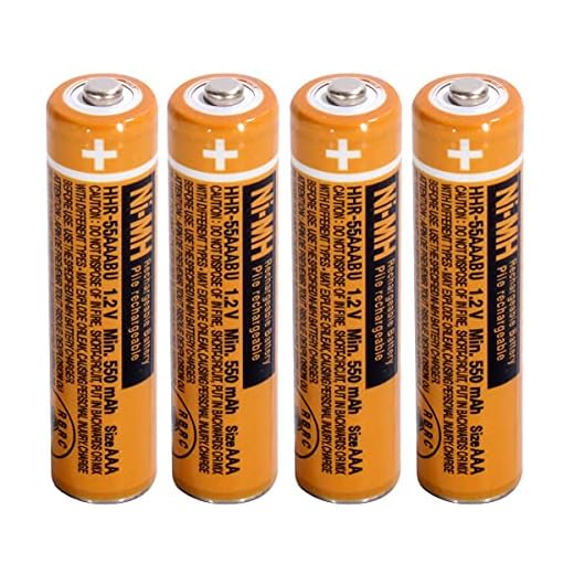 NI-MH AAA Rechargeable Battery 1.2V 550mah 4-Pack hhr-55aaabu AAA Batteries for Panasonic Cordless Phones, Remote Controls, Electronics