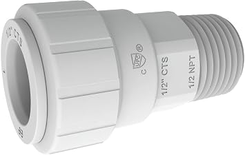 John Guest Speedfit PSEI012826 3/4-Inch CTS by 3/4-Inch NPT Male Connector, 5-Pack