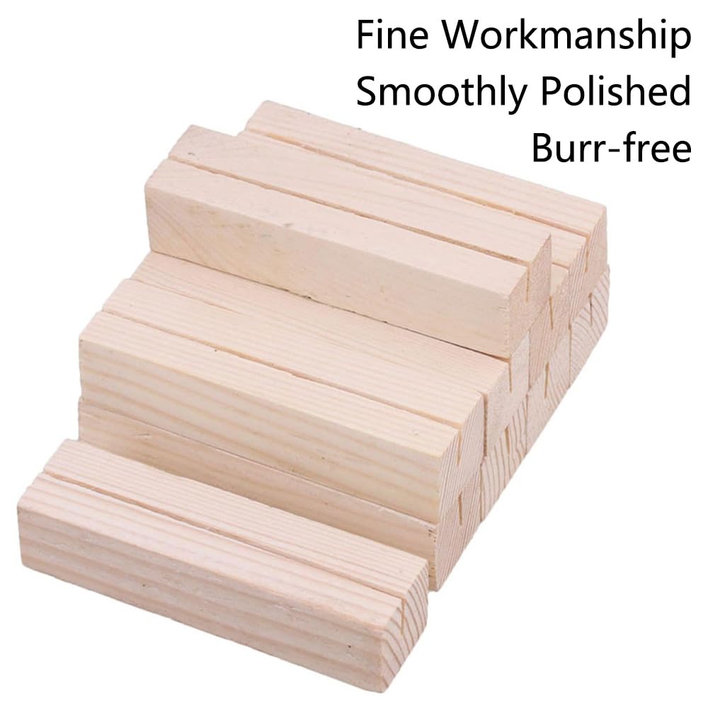 TopHomer 4 tamaños (40 piezas), soportes de madera para tarjetas, para bodas, banquetes, fiestas; número de mesa, foto/imagen, soporte de menú, restaurante