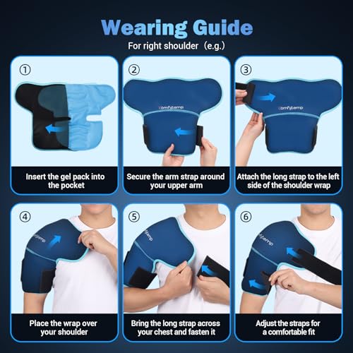 Image of Comfytemp Shoulder Ice Pack Wrap, Shoulder Brace for Shoulders Pain Relief