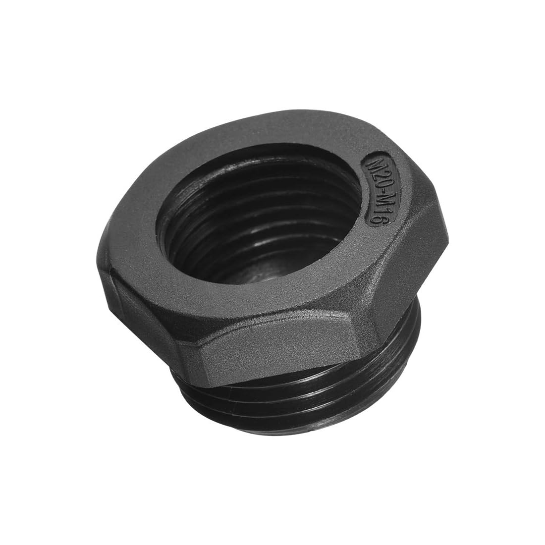 Unifizz 3 Pcs Threaded Reducing Bushing Nylon Adapter M20 Male to M16 Female Thread IP68 Waterproof Fitting Connector for Electrical and Industrial Use