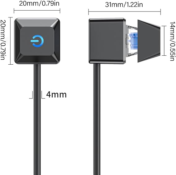 PC Power Button Extension Computer Power Button Desktop Computer Power Switching Extension Cable