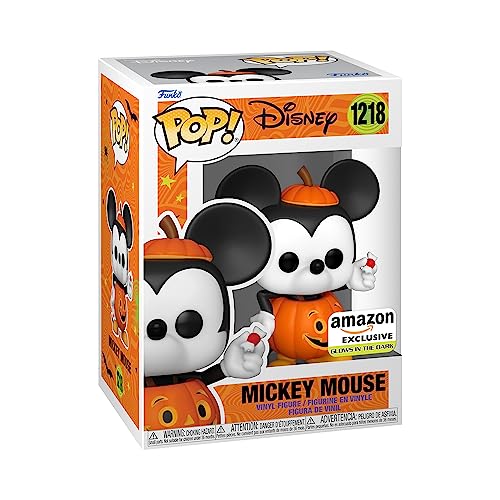 Funko Pop! Disney: Mickey Mouse Trick Or Treat - Brilla en la Oscuridad - Exclusiva Amazon - Figura de Vinilo Coleccionable - Idea de Regalo- Mercancia Oficial - Juguetes para Niños y Adultos