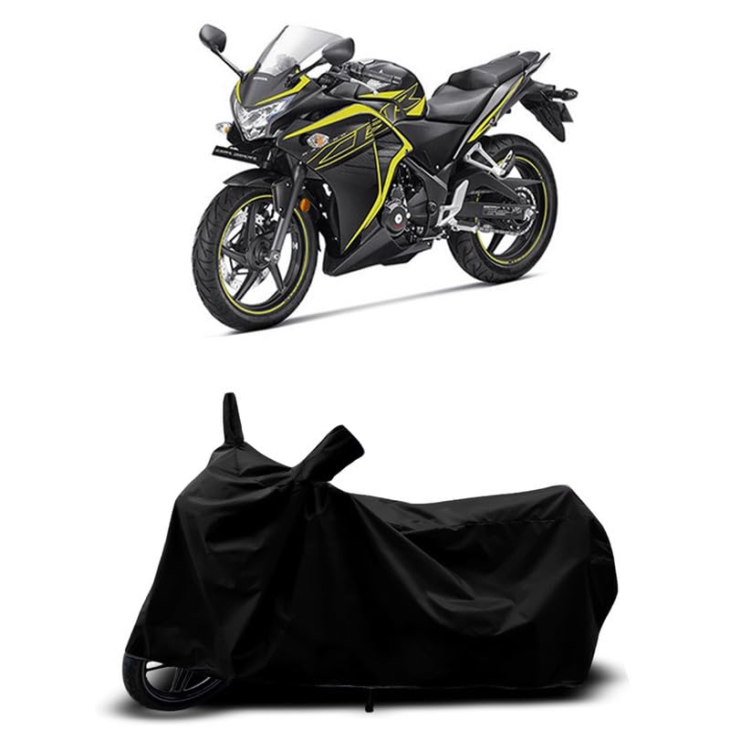 Image of DUFFEL-All Two Wheeler Bike /Scooty Body Cover Used for CBR 250 Heat Protectio /Water Resistance /UV-Rays /Birds Dropping /Scratchproof /Dust Proof /Waterproof All Variants [Black]