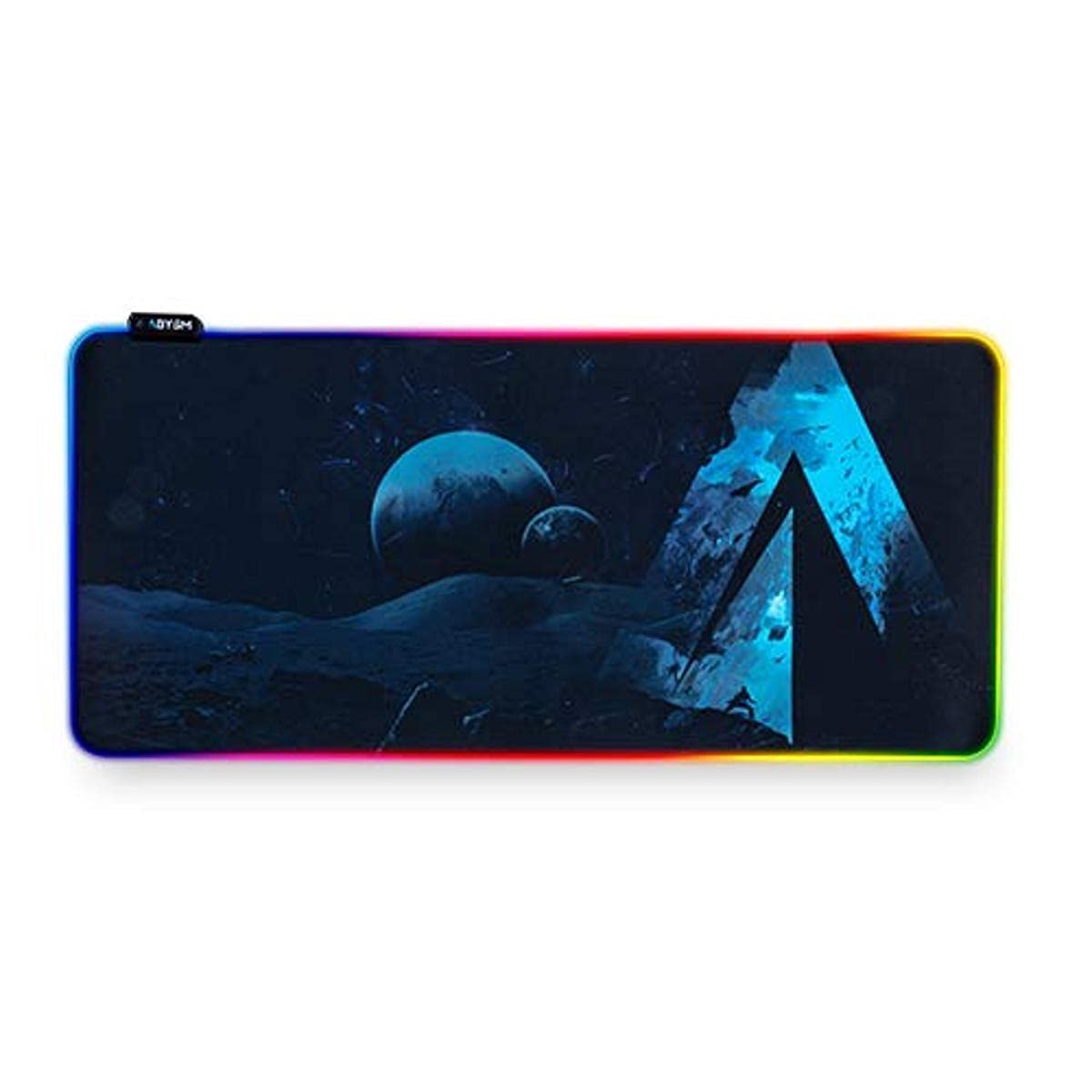 Abysm Gaming Covenant XXL Mat, RGB in 10 Modes, Extra Fine Anti-Sweat Fibre for Slipping, with Non-Slip Rubber Base, Reinforced Edges, 900 x 420 x 4 mm