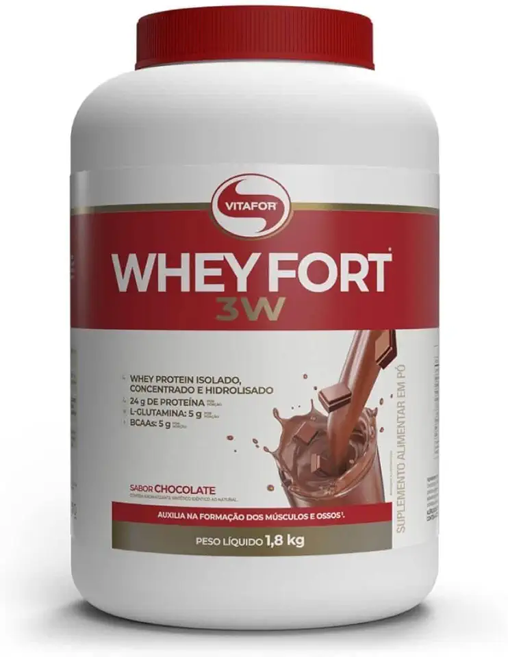 Vitafor - Whey Fort 3W - 1,8Kg - Chocolate