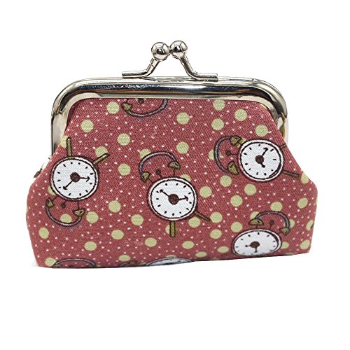 Preisvergleich Produktbild Rovinci Damen Schnappverschluss Münzfach Blumen Drucken Handtaschen Hasp Brieftasche Handtasche Eule Tote Dot Gedruckt Geldbörse Geldbeutel Portemonnaie Portmonee Tasche Kupplung Wallet Clutch