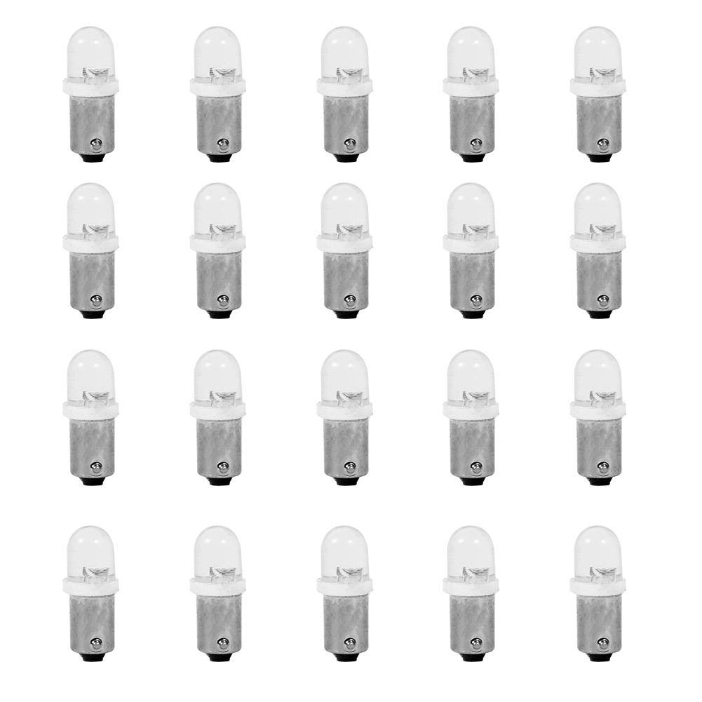20 bombillas LED blancas T11 T4W BA9S H6W 1895 convexas para salpicadero de coche