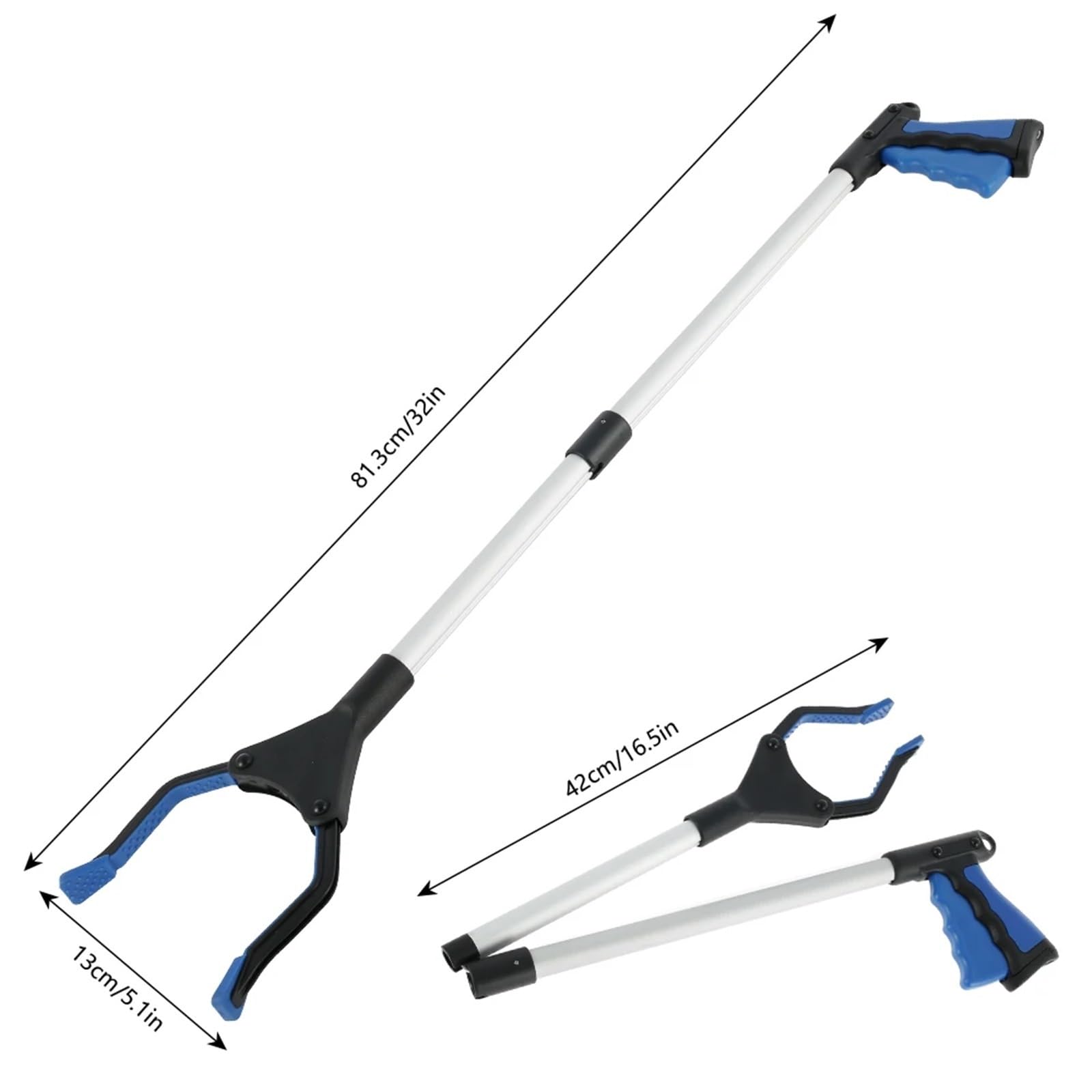 Herramientas de agarre plegables, extensor alcance garra largo y práctico, herramienta asistencia plegable for personas mayores for recoger basura Para Recoger Basura