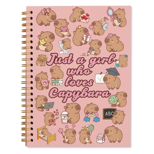 Cuaderno de capibara rosa infantil y juvenil libreta de escritura para apuntes escolares