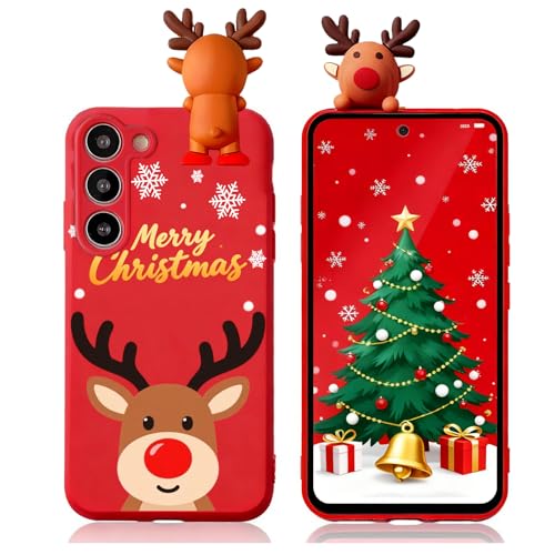 Christmas Case pour Samsung Galaxy A26 Coque Rouge Festive pour Repas de Famille