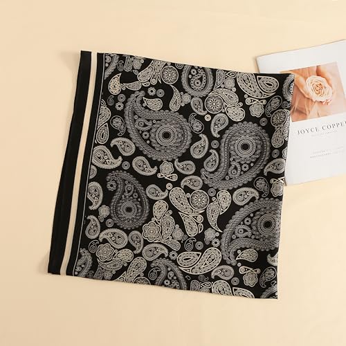Image of MALINA Women's Polyester Silk Satin Stole Scarf - Soft Lightweight Fashion Wrap, Elegant Floral & Gradient Design, summer stole,Scarf For Women,Premium Stole,Large Size 180x90 cm'