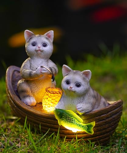 Qeeman Solar Garden Statues Decor