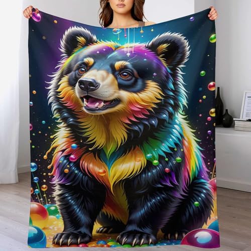 Couverture polaire ours plaid doux et chaud pour canapé-lit - 2