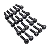 50pcs M2 x 6mm Black Alloy Steel Allen Hex Socket Cap Head Screw DIN912