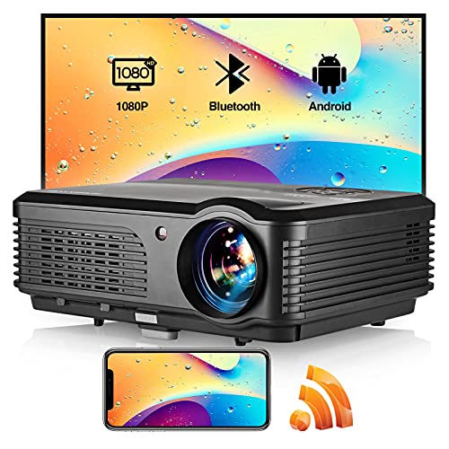New Arrivals Bluetooth Wifi Projector for Outdoor Movie,Hdmi Projector 4400 Lumen Support Full Hd Video Airplay Zoom 4D Keystone Correction for Tv Laptop Dvd Usb