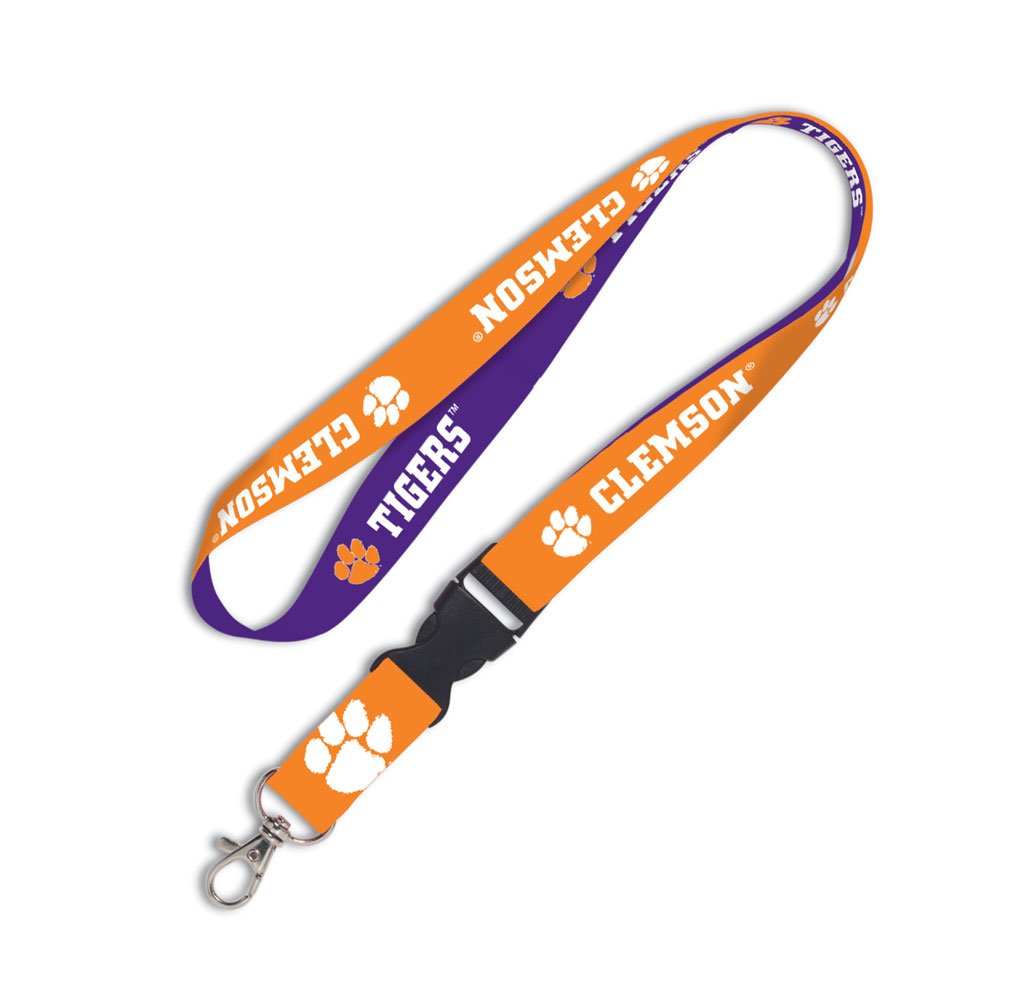 Smycz NCAA Clemson Tigers z odpinaną klamrą, 2,5 cm
