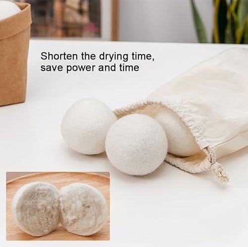 Wool Dryer Balls - 6-Pack - L Premium Natural Fabric Softener Award-Winning - Wool Balls Replaces Dryer Sheets - Wool Balls For Dryer #TOP5