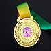 Custom Pieces Gold Award Medals-Winner Medals Gold Prizes for Sports,Competitions, Party,Spelling Bees,Olympic Style,Metal Award Medals,Perfect for School Competitions, Coaches,Students (Flower color)