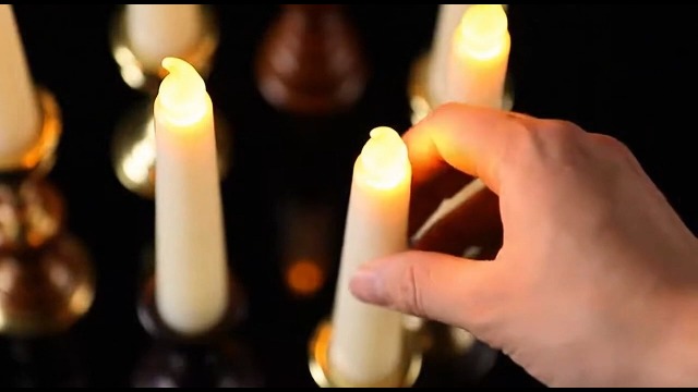 Image of Retisee 30 Pcs 10 Inch Flameless Taper Candles LED Candles Bulk Battery Operated Taper Candle Flickering LED Candlesticks for Valentines Birthday Wedding Party Decor (Elegant Style,Ivory)