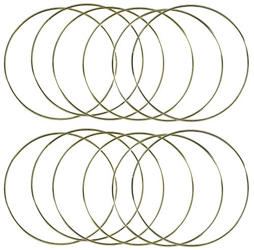 Darice Gold Tone Metal Macrame Ring 4 inch 1717 (12-Pack)