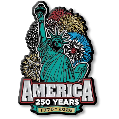 Imán Estatua de la Libertad 250 Aniversario USA 2.5 x 3.7 pulg
