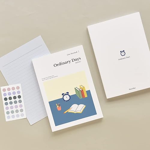 Miniatura 10 de Monolike Happy and Lucky - Cuaderno A5 con forro, Lucky Day, tapa dura, académico, 128 páginas, 5.8 x 8.3