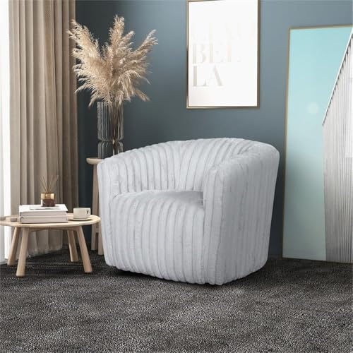 Sillón giratorio moderno terciopelo gris miniatura 4