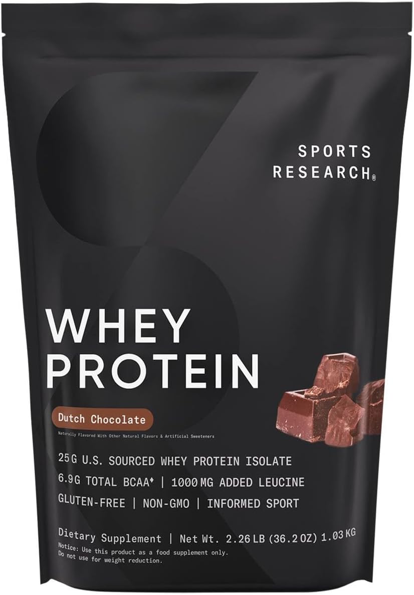 Whey Protein Isolate - Sports Nutrition Protein Powder 25g per Serving - 2.27lb Bag Whey Protein - Dutch Chocolate Bulk Protein Powder, 25 Servings