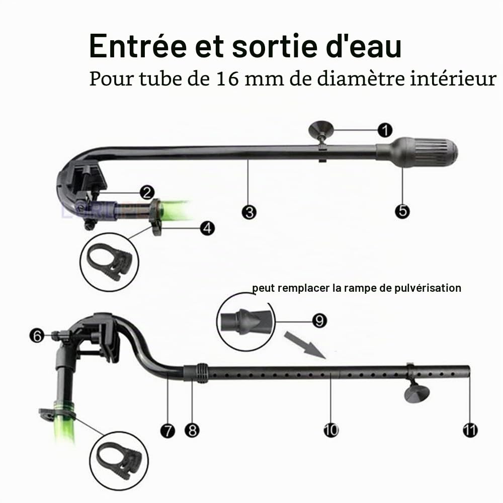 DONGKER Tuyau de Sortie D'entrée D'eau,Tuyau D'aquarium 16/22 pour Filtre Externe HW-603/HW-602/HW-302/303A B/402AB/403AB
