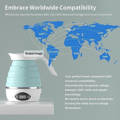 Tetera eléctrica portátil plegable para viaje 850W miniatura 7