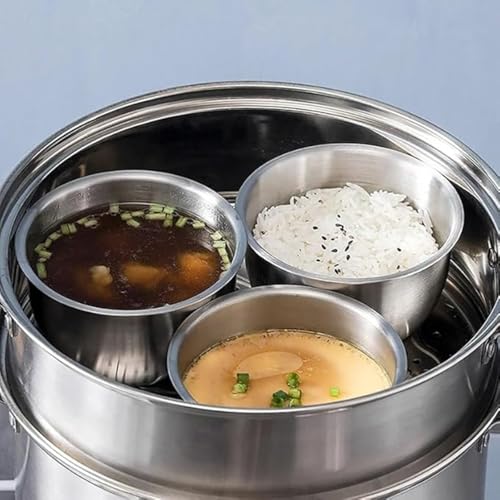 Tazón de acero inoxidable 304 con tapa para cocina miniatura 6