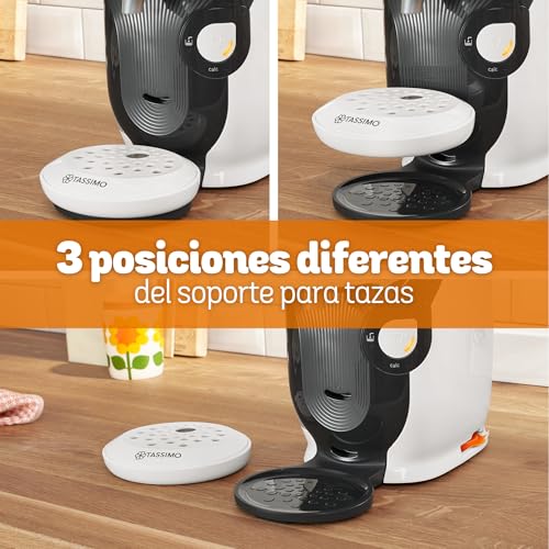 Miniatura 11 de Bosch Cafetera Multibebida Tassimo Happy Friendly, Hasta 70 Bebidas, Onetouch, Preparación Individual, Diseño Compacto, Intellibrew, Blanco, Tas114e