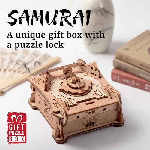Image of iDventure Samurai Chamber, Money Puzzle Box for Adults, Box for Cash Gift | Samurai Brain Teaser, Japanese Puzzle Box, Money Gift Box, Birthday Gift for Men, Puzzle Box for Cash Gifts, Escape Room Box