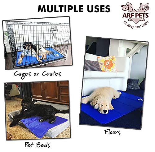 Arf Pets Dog Self Cooling Mat 11.5 x 15.5, Pad for Kennels, Crates and Beds, Non-Toxic, Durable Solid Cooling Gel Material. No Refrigeration or Electricity Needed, Ex-Small