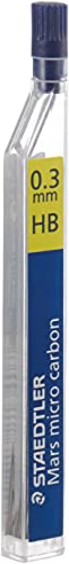 Micro Mars Carbon Mechanical Pencil Lead, 0.3 mm, HB, 60 mm x 12 Leads (250 03 HB)