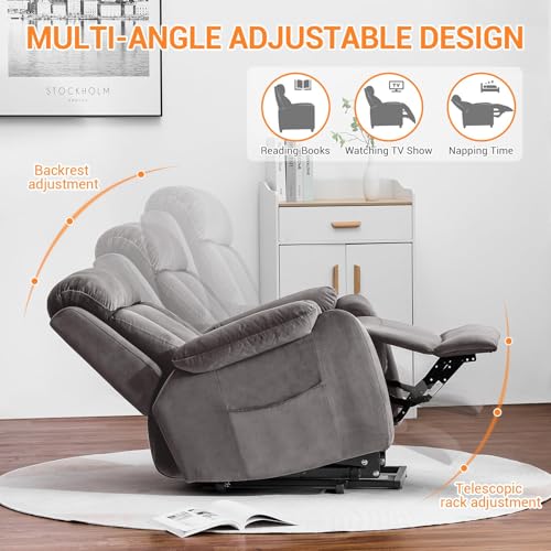 Sillón con función eléctrica de levantamiento cuero eléctrico miniatura 4