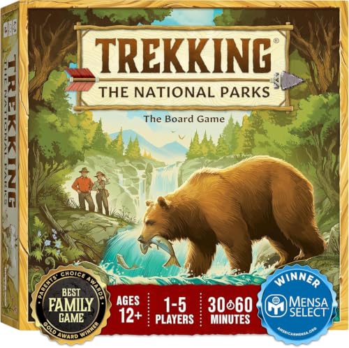 Underdog Games Trekking The National Parks - Award-Winning Family Board Game for Kids Ages 12+ - Easy to Learn, Fun Activities for 1-5 Players, Great for Family Bonding & for National Parks Lovers