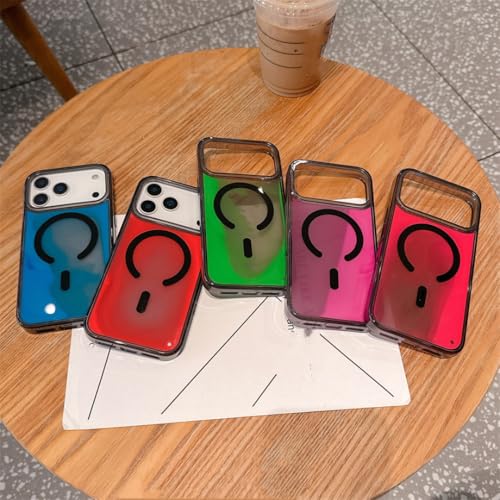 Coque magnétique iPhone 13 Pro sable mouvant lumineuse légère verte - 6