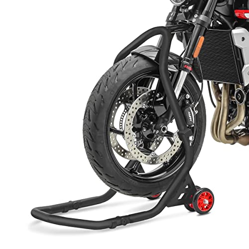 Caballete de tija Moto ConStands Falcone II Compatible para Rueda Delantera Cover