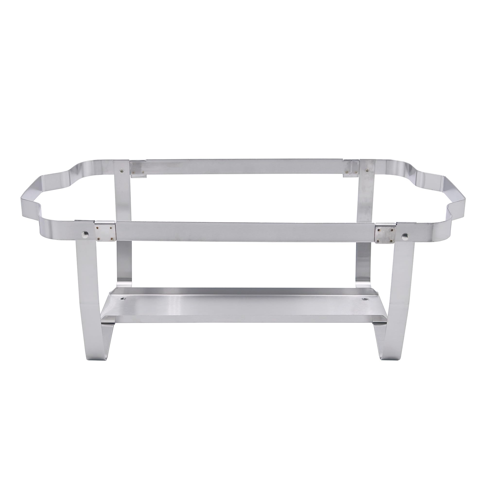 GN-Chafing Dish Speisewärmer Komplettset 1/1 inkl. Gestell mit Tragegriffen und Deckelhalterung, Wasserbadbehälter, GN-Behälter 1/1 65 mm, Brennpastenhalter inkl. Schliessmechanismus